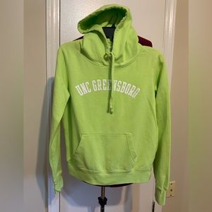 EUC REDSHIRT UNC GREENSBORO Print Fleece Pullover Hoodie light Green